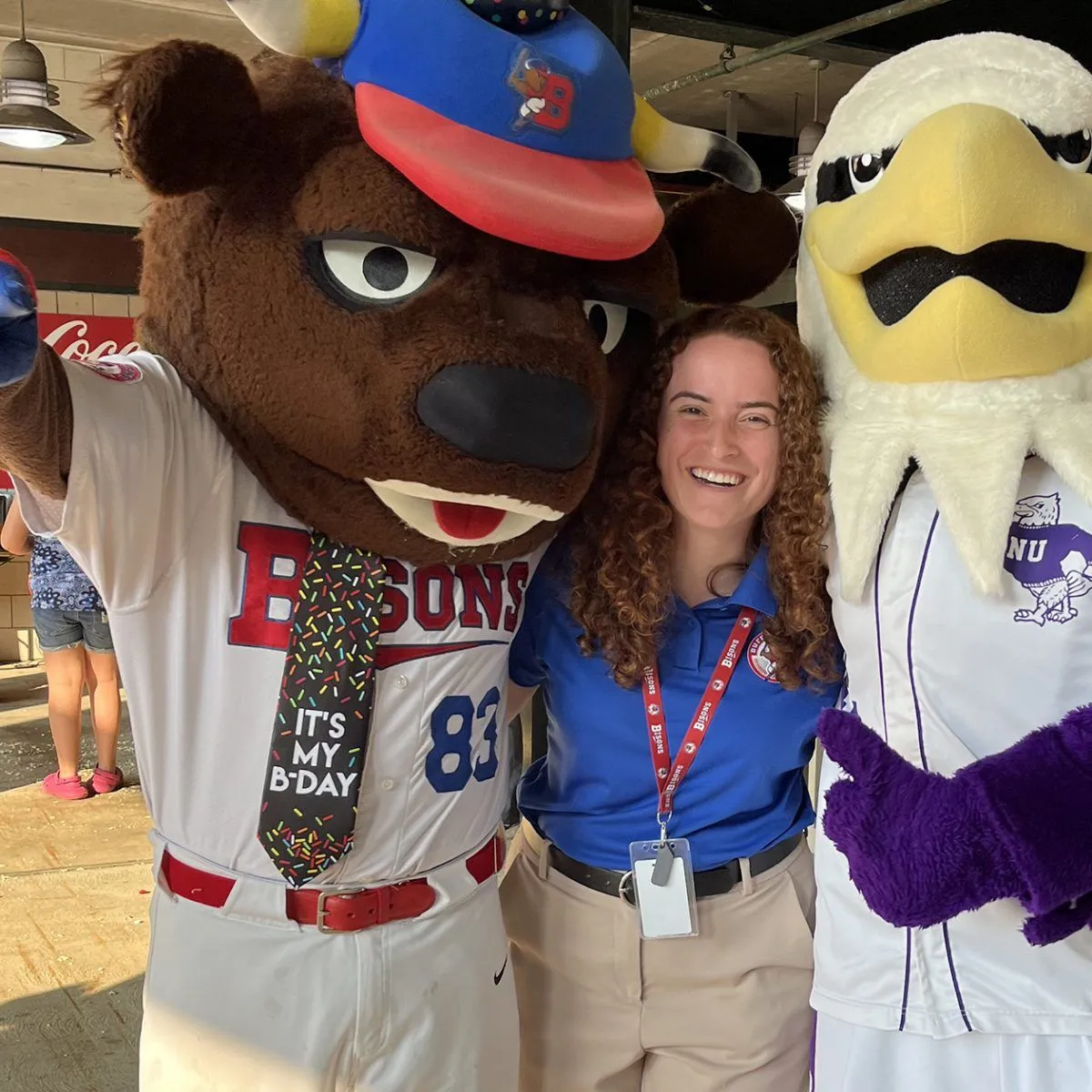 Ari with Monte and Buster Bison