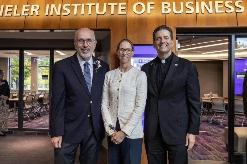 Fr. Maher with Scott and Kathy Bieler